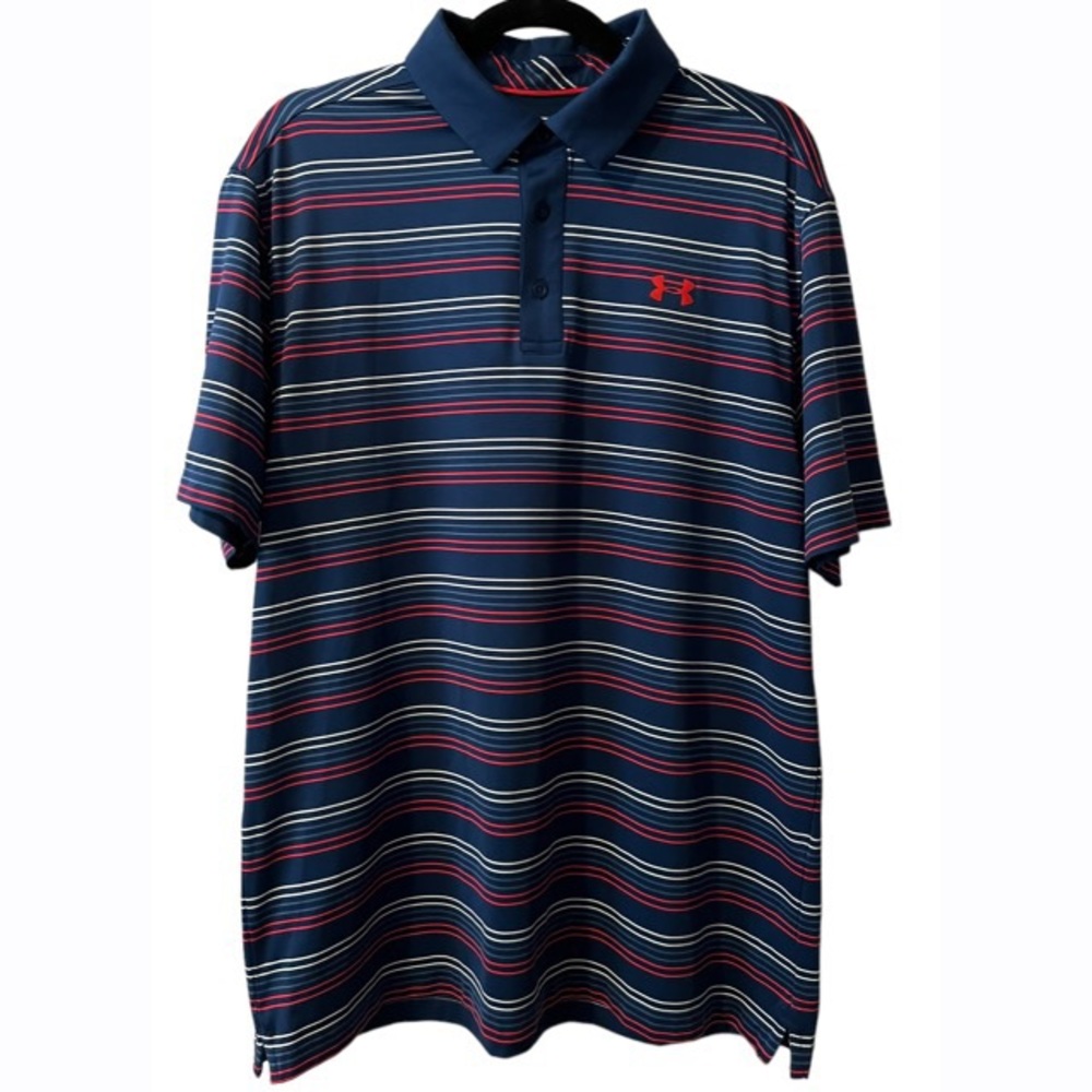 Under Armour ColdBlack Golf Multicolor Striped Polo Shirt